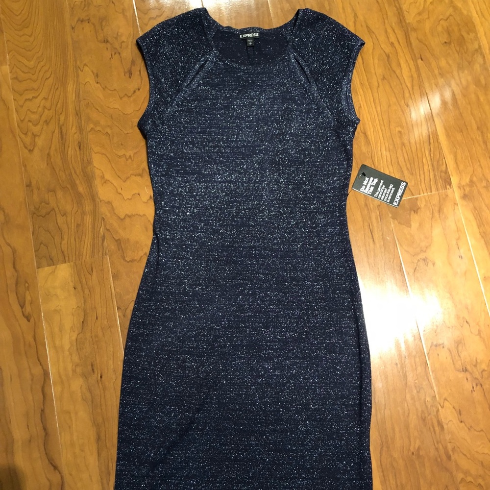 Express Blue Glitter Party Dress   💎